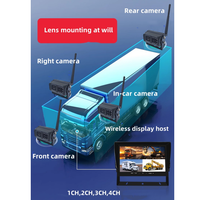Moniteur DVR WIFI sans fil de 10.1 pouces avec écran partagé 4CH 1080P WiFi système de vue arrière surveillance vidéo pour grue de chariot élévateur de voiture