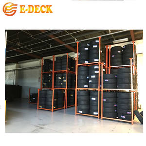 Rayonnage de pneu pliable en fer populaire de stockage d'empilage industriel pliable résistant - Product Image 4