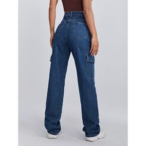 กางเกงยีนส์ปักลาย6กระเป๋าหินวินเทจผ้าผ้ายืดเป็นมิตรกับสิ่งแวดล้อมผ้าทนทานเอวสูงใส่สบาย - Product Image 4