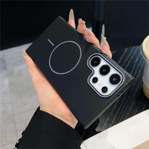 Coque de téléphone compatible avec Samsung S25 Ultra, nouvelle coque fine magnétique à anneau, mate, intégrale et antichoc - Product Image 6