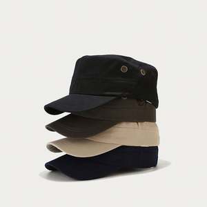 Gorra de Color Sólido, Talla Grande, para Hombre, Transpirable, Protección Solar, Gorra Plana para Mujer, Personalizable - Product Image 1