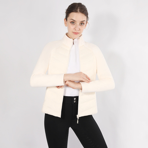 10 pièces de vestes matelassées confortables pour l'équitation, manteau d'hiver chaud pour le sport, en nylon noir, veste matelassée d'équitation pour l'extérieur - Product Image 2