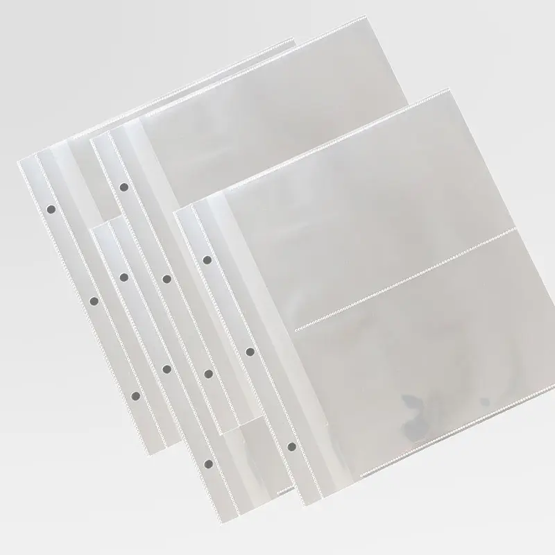 100PCS 2 Pockets Recipe Card Page Protectors Recipe Card Book Holder Sleeves Recipe Card Sheet Protectors for 3 Ring Binder