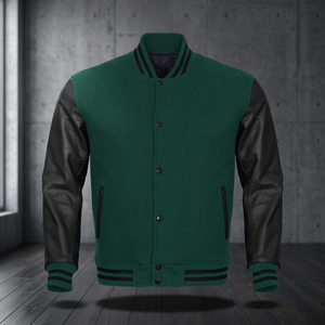 Venta al por mayor de los hombres de talla grande Chaqueta de manga de cuero personalizable ligero Universidad del Reino Unido estilo Varsity chaqueta de diseño personalizado - Product Image 3