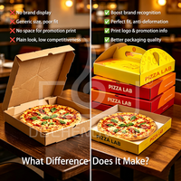 Boîte à Pizza avec Impression Personnalisée 12 14 16 Pouces en Carton Ondulé Kraft Papier Pizza Emballage Alimentaire Livraison Boîte en Carton pour Pizza