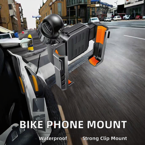 Soporte para Teléfono de Motocicleta, Soporte para Teléfono de Bicicleta sin Bloquear la Cámara, Soporte para Teléfono Celular con Revestimiento de ABS para Manillar, Soporte para Teléfono para Bicicleta, Scooter, ATV, Clip Impermeable - Product Image 2
