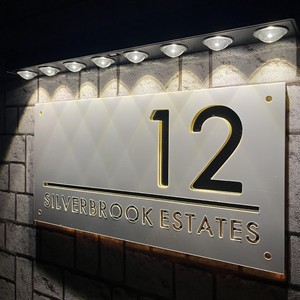 Signe HFBH <span class=keywords><strong>Plaque</strong></span> de porte en bois personnalisée Numéro de maison Adresse Braille <span class=keywords><strong>Plaque</strong></span> de porte Numéro de maison Signe de porte - Product Image 4