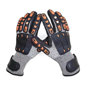 Gants de mécanicien en cuir robustes sur mesure TPR vente en gros de gants de mécanicien en cuir à bas quantité minimale de commande TPR - Product Image 1