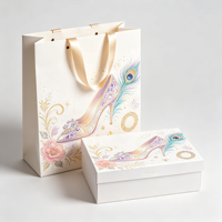 Ensemble de sacs en papier pour chaussures avec design imprimé personnalisé, écologique, boîtes d'expédition en carton ondulé avec impression de logo personnalisable