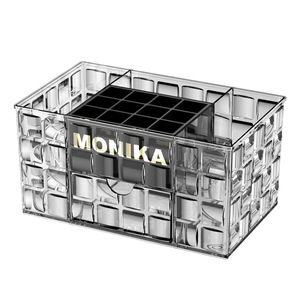 Boîte de rangement cosmétique Monika avec tiroirs, organisateur de maquillage de grande capacité pour table de maquillage, boîte de rangement en plastique - Product Image 4