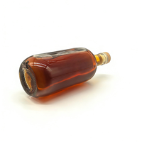 Bouteille en verre vide personnalisable transparente/mate givrée pour gin, spiritueux, vodka, whisky, tequila, liqueur, vin, avec bouchon en bois – Meilleures ventes