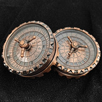 Accessoire de jeu de société en cuivre or ancien Sprial Spinning Roulette métal alliage de zinc DnD dés avec emballage en boîte