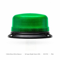 Feu de signalisation d'urgence rotatif à LED DC 12V-24V, ambre et vert, pour véhicule, camion, voiture, tracteur - Accessoire d'éclairage d'avertissement
