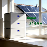 Batterie rechargeable au phosphate de fer et de lithium empilable de 15 kWh, 51,2 V, 300 Ah, stockage solaire domestique, alimentation de secours, protection IP65