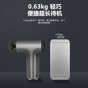 Pistola de Masaje Lidak de Doble Cabezal, Masajeador Muscular Eléctrico con 12 Niveles de Velocidad, Motor sin Escobillas, Recargable por USB, Gris Q17 - Product Image 5