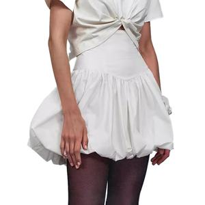 Falda Midi Casual de Algodón con Cintura Natural, Diseño de Botón, Corte en A, Transpirable y Ecológica, Nueva Llegada OEM Personalizada - Product Image 3