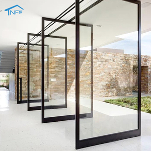 NF Hotel & kantor otomatis berputar kaca pintu Sensor masuk ayunan partisi poros aluminium untuk penggunaan Interior apartemen - Product Image 1