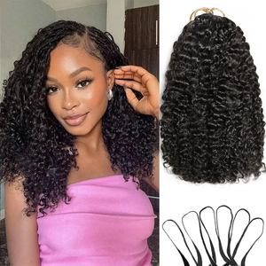 Extensions de <span class=keywords><strong>cheveux</strong></span> humains bouclés crépus birmans 300g pour crochet, tresses invisibles sans nœuds, <span class=keywords><strong>cheveux</strong></span> crépus bouclés pour tressage - Product Image 1