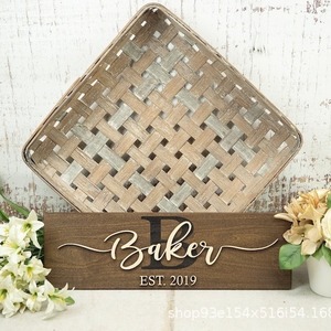 UIONEN งานฝีมือ DIY 0367 อุปกรณ์สำนักงานไม้สามมิติแบบคลาสสิก แขวนตัวอักษรแรกแบบชิ้นเดียว ออกแบบเองได้ตามต้องการ - Product Image 2