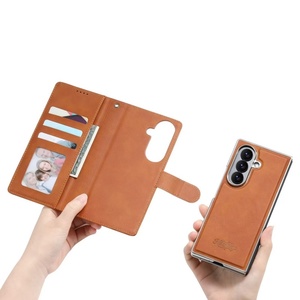 เคสโทรศัพท์แบบกระเป๋าหนัง PU แม่เหล็กใหม่ สำหรับ Samsung Z Fold 8 4 5 6 7 พร้อมช่องใส่บัตร ที่ตั้ง ป้องกันหน้าจอ กันกระแทก - Product Image 1