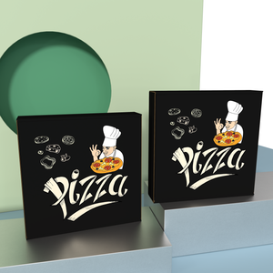 Nhà Sản Xuất Bán Buôn Tùy Chỉnh Bánh Pizza Màu Đen Hộp Giấy Giá Rẻ Giá Sinh Thái Thân Thiện Với Sóng 8 10 12 Inch Bánh Pizza Đóng Gói Hộp Với Logo - Product Image 5