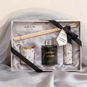 น้ำหอมปรับอากาศ AIKUN หรูหรา กลิ่นหอมจากธรรมชาติ บรรจุในขวดแก้ว พร้อมก้านไม้หอม สำหรับห้องนอน ห้องนั่งเล่น และโรงแรม - Product Image 1