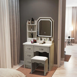 Tocador moderno para dormitorio, armario de almacenamiento minimalista, tocador de una pieza, pequeño hogar, <span class=keywords><strong>Netflix</strong></span>, tocador de estilo de líneas simples - Product Image 5