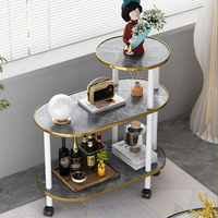Table basse d'angle mobile de style moderne, table à thé simple à trois niveaux pour usage domestique général, mobilier de maison