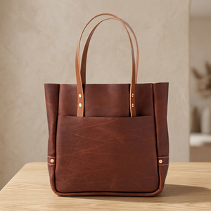 Sacs à main pour femmes en cuir véritable de style européen BS INTERNATIONAL, fermeture éclair, imperméables, doux, écologiques, durables, légers, grands - Product Image 5