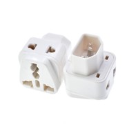 Prise universelle UPS/PDU IEC-C14 mâle, adaptateur de prise électrique à 3 broches, conversion 2 sorties 10A250V avec CE WDI-320