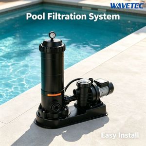 Combo Cartridge Filter With <b>Pump</b> Swimming <b>Pool</b> Circulation Filtration System Easy Installation <b>Pool</b> Filter <b>Pump</b> Integrated Unit - Product Image 1
