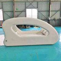 Bateau-piscine gonflable sur mesure 4,5*2,4*0,2m pour lac et rivière