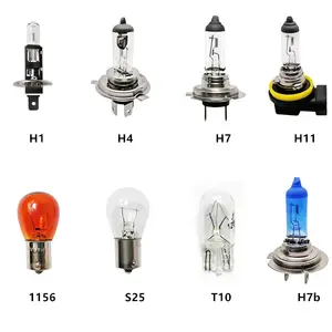 Lâmpada de farol de carro de halogênio, h1, h3, h4, h7, h11, 9005, 9006, s25, t10, p21w, 12v, 55w, quartzo, vidro, lâmpada para farol de carro
