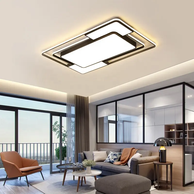 Modern living room ceiling lamps chandelier decoration square acrylic led ceiling lights