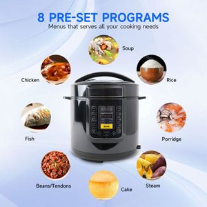 Cuisinière à pression multifonction intelligente pour la maison, 6L, 1000W, écran LED, acier inoxydable, cuiseur à riz électrique avec 8 fonctions en 1 - Product Image 4