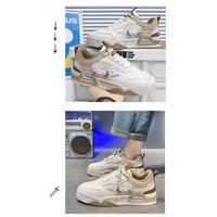 Baskets blanches à semelle épaisse pour l'hiver - Chaussures polyvalentes sport et décontractées