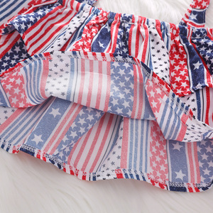 Conjuntos de Ropa para Niños: Top Estampado con Hombros Descubiertos y Jeans Rotos de Mezclilla, Pantalones Cortos de Mezclilla para Niñas, Ropa Personalizada para Bebés - Product Image 5