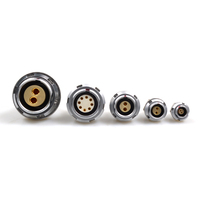 Connecteur circulaire femelle push-pull 1B Series 2/3/4/5/6/7/8/10/14/16 broches pour ECG embarqué, ambulance et transport médical