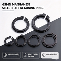 Gourd Style Shaft Snap Circlip 65Mn Spring Steel External Retaining Ring Black Oxide Surface for Mechanical Equipment Use