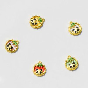 Pendentif Panda en alliage plaqué, bijoux pour la fabrication de bracelets, formes variées GJ280 - Product Image 3