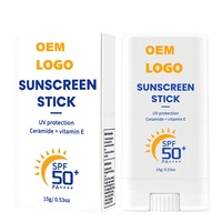 Stick solaire imprimé sur mesure 15g SPF 50+ PA++++ Protection UV Hydratant Résistant à l'eau et à la transpiration Fini transparent invisible Cadeau
