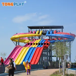 Plusieurs séries d'ensembles complets de toboggans personnalisés équipement d'amusement en plein air parc aquatique de jeux aquatiques en plein air
