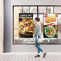 Pantalla de escaparate para interiores, centro comercial, pantalla LCD colgante de alta luminosidad de una sola cara, máquina publicitaria