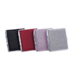 Étui à cigarettes portable double face en cristal scintillant, emballage de 20 pièces, boîte de rangement pour fumeurs pour femmes - Product Image 2