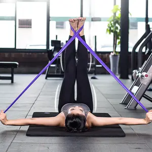 Ev kullanımı Yoga fitness sihirli daire pilates seti özel logo,5 in 1 Abs ve bacaklar ile pilates topu ve egzersiz bandı seti