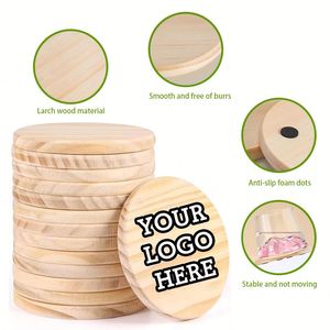 Posavasos de Madera Natural Ecológico, Resistente y Económico, con Color y Diseño Personalizables para Uso en Hogar, Hotel o Restaurante - Product Image 3
