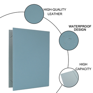 Tùy chỉnh da 3 vòng chất kết dính thư mục danh mục đầu tư khách sạn rượu vang A4 da menu bì<span class=keywords><strong>a</strong></span> nhà hàng - Product Image 3