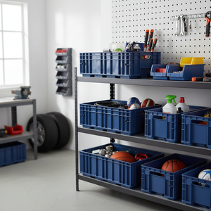 Conteneur alimentaire en plastique PP renforcé R-KLT 4315 VDA Standard avec base renforcée, capacité de 20 à 35 L, pour le stockage en garage, robuste et empilable - Product Image 3