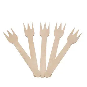Оптовая продажа экологически чистых натуральных Биоразлагаемых деревянных столовых приборов ложки вилки нож для десертов