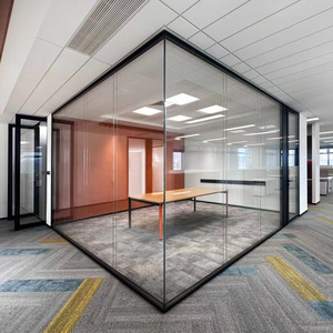Sistema <span class=keywords><strong>de</strong></span> Paredes Divisorias Modulares Profesionales para <span class=keywords><strong>Oficina</strong></span>, Biombo <span class=keywords><strong>de</strong></span> Vidrio Interior para Espacios <span class=keywords><strong>de</strong></span> Trabajo Compartidos, División <span class=keywords><strong>de</strong></span> Interiores - Product Image 1